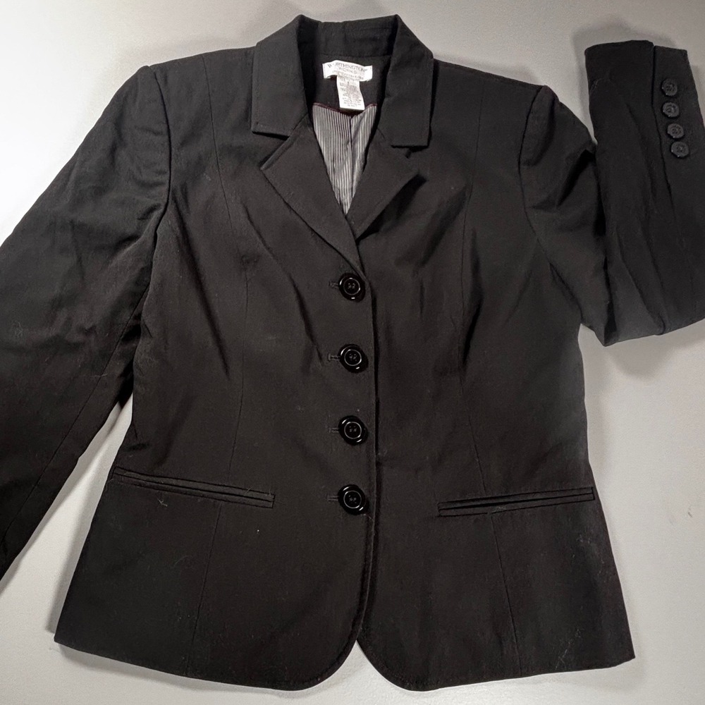 Worthington‎ Works Black Stretch Separate Blazer Jacket Women's Size 6